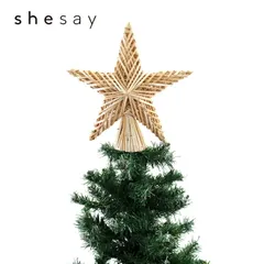 クリスマスをやさしく彩る ストロー ツリートッパー shesay 志成 シセイ 聖夜を彩る 星のツリートッパー オーナメント 屋内 クリスマスツリー おしゃれ 北欧 オーナメント クリスマスツリー Christmas