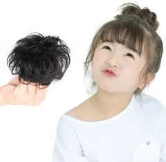YOVOY シュシュウィッグ お団子ウィッグ ヘアエクステ カール つけ毛 お団子ウィッグ ゴムタイプ 髪飾り 浴衣 和装 入園式 七五三 発表会 お祭り イベント 子供 キッズ 大人 まとめ髪 2点セット