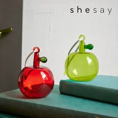 ガラスのオーナメント りんご アップル グリーン レッド デコレーション 屋内 クリスマスツリー おしゃれ 北欧 オーナメント クリスマスツリー Christmas グリーンアップル