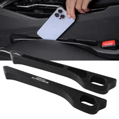 車用 隙間クッション 厚型 車 シートクッション 正・裏面取付可 シート隙間埋め スマホ収納可能 小物落下防止 小物入れ 内装パーツ 運転席/助手席セット ロゴ左右対称設計 2本入り (COROLLA CROSS 専用.)