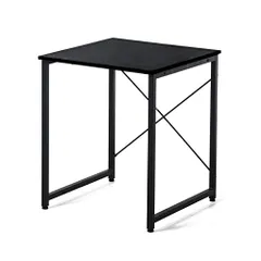 【送料無料】サンワダイレクト シンプルワークデスク 幅60cm×奥行60cm 組立簡単 モニターアーム対応 パソコンデスク ブラック 100-DESKF001BK