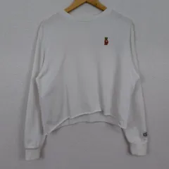 VANSPORTS ヴァンスポーツ スウェット ロゴ刺繍 ホワイト Lサイズ レディース 古着 レトロ アメカジ