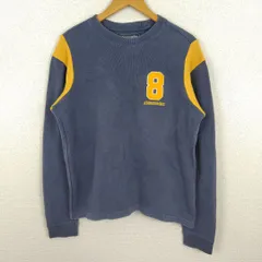 Abercrombie & Fitch アバクロンビー&フィッチ スウェット 配色 ネイビー Mサイズ メンズ 古着 アメカジ ストリート