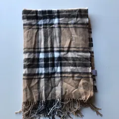 GU ソフトリッチストール ベージュ×チェック 4101202601150016