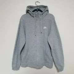 ナイキ グレー ジップアップパーカー L