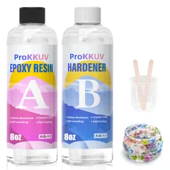 イヤリング レジンアクセサリー 黄変なしDIY手芸用品 気泡なし ネックレス 低刺激性 高い透明 人気 セット レジン 二液性レジン液 15.98OZ(273g+244g）レジン初心者向け 混合体積比率1:1 高級・黄変しにくい 237ml×2 2液性 エポキ