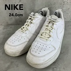 NIKE ナイキ コートバーロウ LOW (GS) 24.0cm 白スニーカー DV5456-106 ローカット オールデイプレイ ホワイト ジュニア/レディース リサイクル ★ ■■