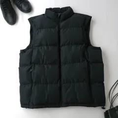 ZARA ザラ パテッド ベスト L 黒 ブラック アウター 中綿 (IE＋7320)25F