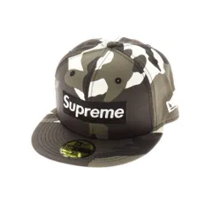 【中古】シュプリーム Supreme 2025年秋冬 MLB Teams Box Logo New Era キャップ カーキ系xホワイト【サイズ7 1/2】【メンズ】