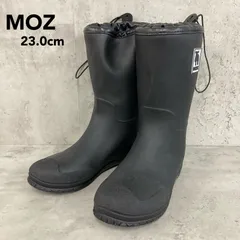 MOZ モズ レインシューズ 23.0cm ブラック 黒 レインブーツ 長靴 雨靴 スニーカー 防水 ハイカット エルク ヘラジカ ロゴ 蒸れにくい インソール 取り外し可 滑り止め レディース カジュアル 北欧 スウェーデン おしゃれ 通勤 ★ ■■