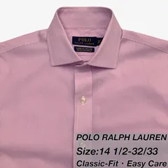 Polo Ralph Lauren(ポロ・ラルフローレン) ワイドカラーシャツ / 14 1/2-32/33 / ワイドカラー ストライプ（ライトパープル×ホワイト） / Classic Fit・イージーケア コットン（ストレッチ）