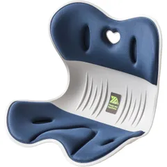 姿勢サポートチェア ネイビー 姿勢矯正 猫背対策 サポートクッション 腰当て 座椅子 骨盤 猫背 軽量[離島配送不可]