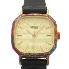 SEIKO(セイコー) 腕時計 - 1N2016 レディース 革ベルト ゴールド