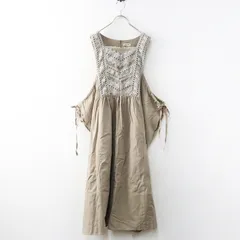 サマンサモスモス Samansa Mos2 SM2 ノースリレースワンピース F‖ベージュ ドレス ロング フレア ギャザー【2400014735772】