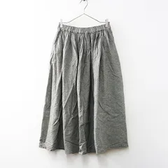 サマンサモスモス Samansa Mos2 SM2 チェック柄 イージースカート F‖ブラック ボトムス ロング フレア ウエストゴム【2400014735635】