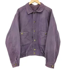 ユーズドフルギ USED古着 new foce キャンバス ジャケット ナス紺 メンズ 表記無 