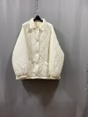 ノーブランド ユニセックス アイボリー キルティング ジャケット (freeサイズ)
