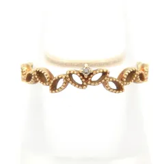 agete(アガット) リング - K10×ダイヤモンド 1Pダイヤ/0.006カラット