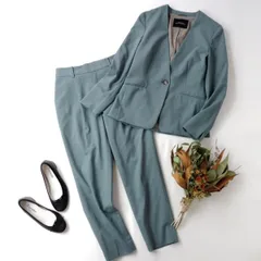 green label relaxing グリーンレーベルリラクシング ユナイテッドアローズ 2P セットアップ  カチリラ ノーカラージャケット パンツ(65E＋9537)25F ☆