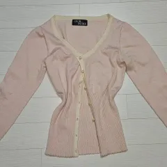 CECIL McBEE セシルマクビー 白 ピンク 薄ピンク カーディガン