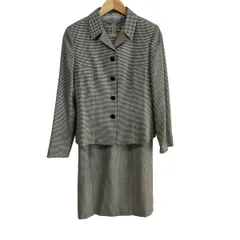 Aquascutum(アクアスキュータム) ワンピーススーツ レディース美品  白×黒 千鳥格子/3点セット