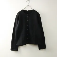 無印良品 MUJI  ノーカラーカーディガン M‖ブラック トップス 羽織り 前開き 長袖【2400014780604】