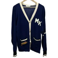 MAISON KITSUNE(メゾンキツネ) カーディガン サイズL レディース - ブルー×黒×マルチ 長袖