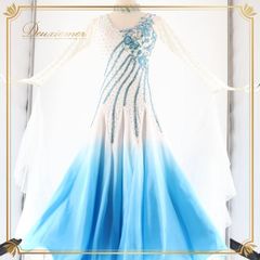 水色石、スパン装飾ロングドレス Mサイズ 165cm前後 - メルカリ