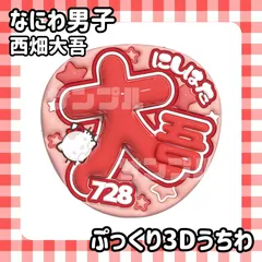 即日配送　ぷっくりネームうちわ🐙なにわ男子　西畑大吾