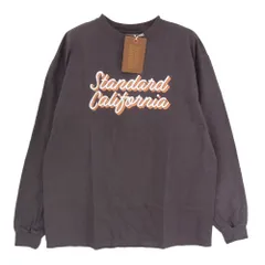 STANDARD CALIFORNIA スタンダードカリフォルニア D HEAVYWEIGHT MODERN TWIST SIGNS LOGO LONG SLEEVE T ロングスリーブ Tシャツ カットソー チャコール系 XL【美品】【中古】