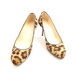 Christian Louboutin ルブタン パンプス 1点 34 1/2 21.5cm相当 レオパード レディース AY7857