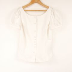 FOXEY NEW YORK フォクシー 30142 トップス 1点 38 コットン他 半袖 フロントボタン レディース AY7543A62 