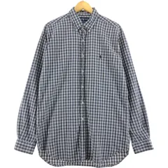 古着 ラルフローレン Ralph Lauren BLAKE 長袖 ボタンダウンチェックシャツ メンズL相当/eaa514323