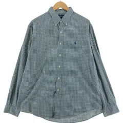 古着 ラルフローレン Ralph Lauren CUSTOM FIT ギンガムチェック 長袖 ボタンダウンチェックシャツ メンズXL相当/eaa523732