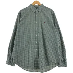 古着 ラルフローレン Ralph Lauren CLASSIC FIT ギンガムチェック 長袖 ボタンダウンチェックシャツ メンズXL相当/eaa523747