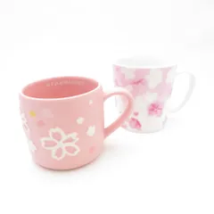 美品 STARBUCKS スターバックス SAKURA 2019 桜 ブロッサム/マグラインエンボス マグカップ 2点 セット 355ml スタバ コーヒー ティー SU13303F2