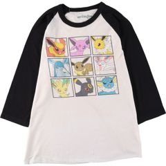헌 옷 WELOVELINE POKEMON 포켓몬스터 애니메이션 7분 소매 라글란 T셔츠 맨즈 M상당/eaa558000