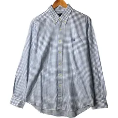 古着 ラルフローレン Ralph Lauren ギンガムチェック 長袖 ボタンダウンチェックシャツ メンズL相当/eaa584987
