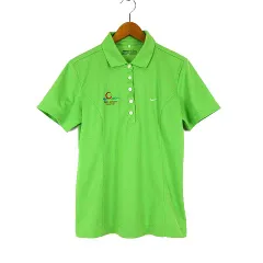 ナイキゴルフ NIKE GOLF シャツ ポロシャツ FIT-DRY 半袖 アマタスプリング カントリークラブ AMATA SPRING ロゴ 刺繍 XL ライトグリーン 黄緑色 レア 希少