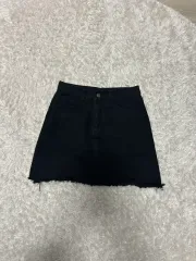 (新品) デニムブラックデニムスカートS