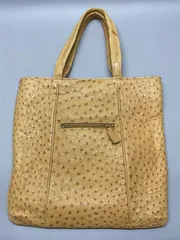 Bag32 オーストリッチ トートバック イエロー ベージュ 革