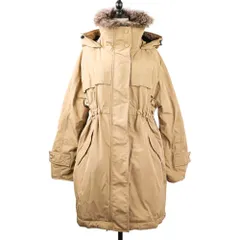 美品 MONCLER モンクレール LAGOPEDE フォックスファー ダウンコート ジャケット サイズ2 ベージュ レディース 古着 中古 USED