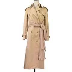 良品 BURBERRY バーバリー 裏地ノバチェック サッシュベルト ランウェイトレンチコート サイズ34 ベージュ レディース 古着 中古 USED