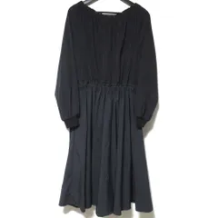 美品 22AW MONCLER モンクレール ABITO ルーズフィット 長袖 ロング丈 ドッキング ワンピース H20932G00006 サイズ40 ブラック レディース 古着 中古 USED