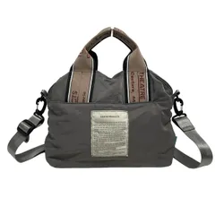 THEATRE PRODUCTS(シアタープロダクツ) ハンドバッグ - E0325102090A グレー×ベージュ×マルチ NAUGHTIAMコラボ