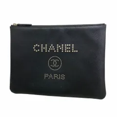 シャネル(Chanel) シャネル クラッチバッグ ドーヴィル キャビアスキン ブラック レディース