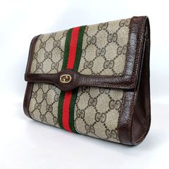 GUCCI グッチ クラッチバッグ セカンドバッグ PVC レザー GGスプリーム