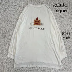 gelato pique　ジェラートピケ　ストロベリーモチーフ　ロンT プルオーバー　ナポレオンパイ　ルームウェア　ホワイト　フリーサイズ