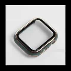 Apple Watch アップル ウォッチ プラスチック 文字盤 ケース カバー 45mm　グリーン+ゴールド　59022545