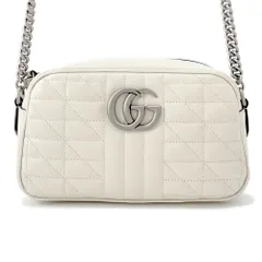 グッチ ショルダーバッグ GGマーモント キルティング スモール レザー 846312 GUCCI バッグ 白 アウトレット品